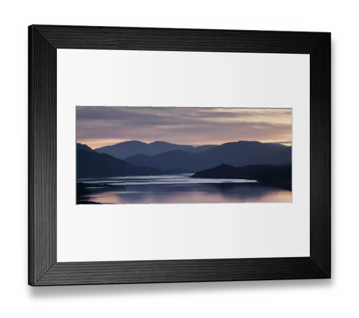Framed Print : Loch Hope with hills silhouetted at sunset, Loch Hope, Sutherland, Scotland, November 2014 Framed Print : Loch Hope with hills silhouetted at sunset, Loch Hope, Sutherland, Scotland, November 2014