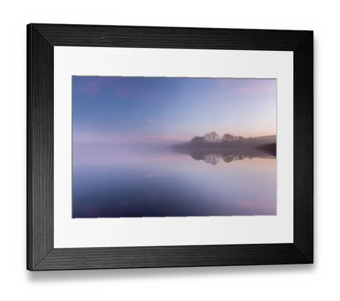 Framed Print : Trees and reflections at Lower Tamar Lakes on a misty morning, North Cornwall / Devon border, UK. January 2013 Framed Print : Trees and reflections at Lower Tamar Lakes on a misty morning, North Cornwall / Devon border, UK. January 2013