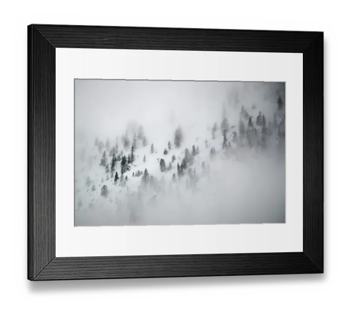 Framed Print : Alpine landscape with snow covered trees and clouds, Gran Paradiso National Park, Italy, March Framed Print : Alpine landscape with snow covered trees and clouds, Gran Paradiso National Park, Italy, March