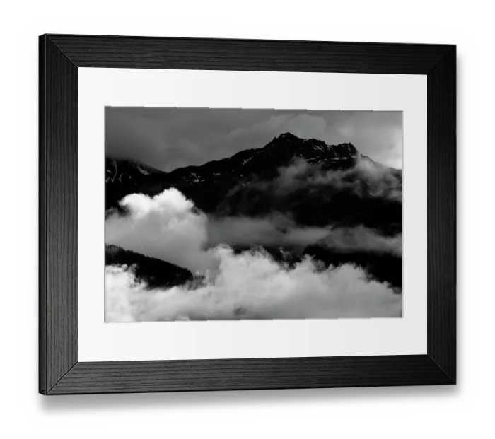 Framed Print : View of mountains across the valley from Kaunergrat visitor's centre, with mist in the valley, near Fliess, Naturpark Kaunergrat, Tirol, Austria, July 2008 Framed Print : View of mountains across the valley from Kaunergrat visitor's centre, with mist in the valley, near Fliess, Naturpark Kaunergrat, Tirol, Austria, July 2008
