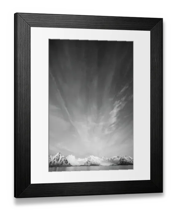 Framed Print : Clouds over coastal mountains, Svalbard, Norway, September 2009 Framed Print : Clouds over coastal mountains, Svalbard, Norway, September 2009