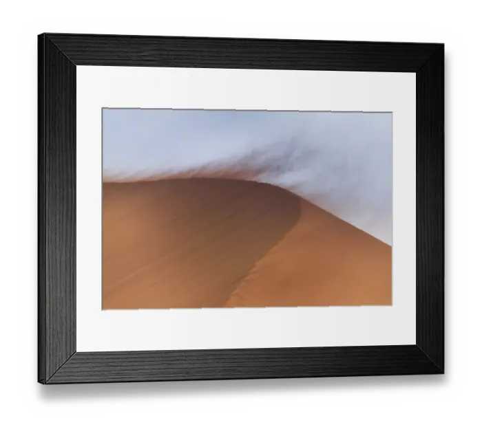 Framed Print : Very strong wind blowing sand from summit of dune 45, Namib Desert, Namib - Nauckluft National Park. Namibia Framed Print : Very strong wind blowing sand from summit of dune 45, Namib Desert, Namib - Nauckluft National Park. Namibia