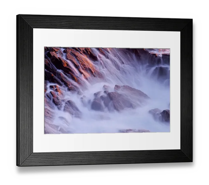 Framed Print : Long exposure of wave breaking on rocks at sunset, Caithness, Scotland, August Framed Print : Long exposure of wave breaking on rocks at sunset, Caithness, Scotland, August