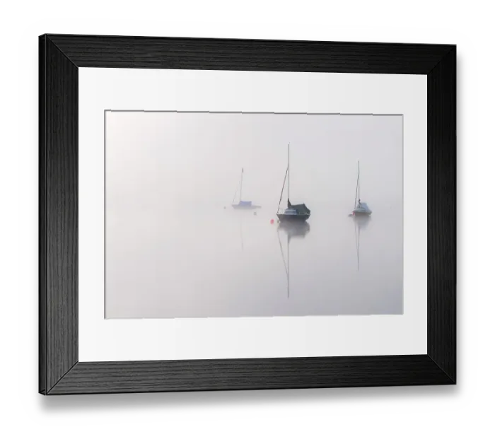 Framed Print : Wimbleball reservoir, mist, reflections and sailing boats, Exmoor National Park, Somerset, UK. May 2017 Framed Print : Wimbleball reservoir, mist, reflections and sailing boats, Exmoor National Park, Somerset, UK. May 2017