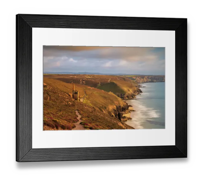 Framed Print : Towanroath Engine House of Wheal Coates in stormy evening light, view of coast. Cornwall, UK, August Framed Print : Towanroath Engine House of Wheal Coates in stormy evening light, view of coast. Cornwall, UK, August