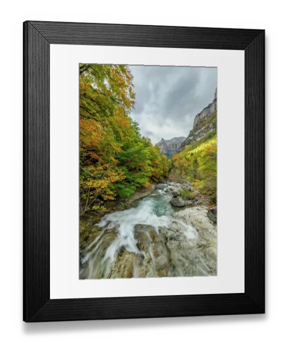 Framed Print : River Arazas, Valle de Ordesa, Ordesa National Park, Spain. October 2019 Framed Print : River Arazas, Valle de Ordesa, Ordesa National Park, Spain. October 2019