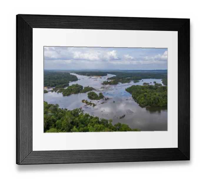 Framed Print : Aerial view of the Iwokrama Rainforest, one of the last remaining pristine rainforests on the planet, central Guyana, South America. March, 2020 Framed Print : Aerial view of the Iwokrama Rainforest, one of the last remaining pristine rainforests on the planet, central Guyana, South America. March, 2020