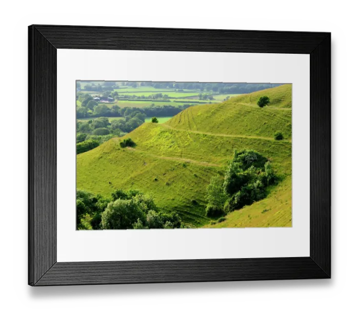 Framed Print : Earthworks at Hambledon Hill, remnants of Iron Age hillfort, Dorset, England, UK. June, 2013 Framed Print : Earthworks at Hambledon Hill, remnants of Iron Age hillfort, Dorset, England, UK. June, 2013