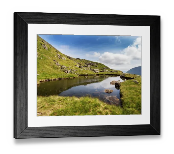 Framed Print : Hard Tarn below Nethermost Pike in the Helvellyn range, Lake District, Cumbria, UK. June, 2023 Framed Print : Hard Tarn below Nethermost Pike in the Helvellyn range, Lake District, Cumbria, UK. June, 2023