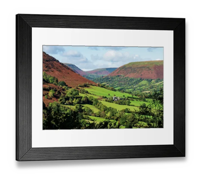 Framed Print : Fields in the lowlands of the Vale of Ewyas, Llanthony, Brecon Beacons National Park, Wales, UK, October 2023 Framed Print : Fields in the lowlands of the Vale of Ewyas, Llanthony, Brecon Beacons National Park, Wales, UK, October 2023