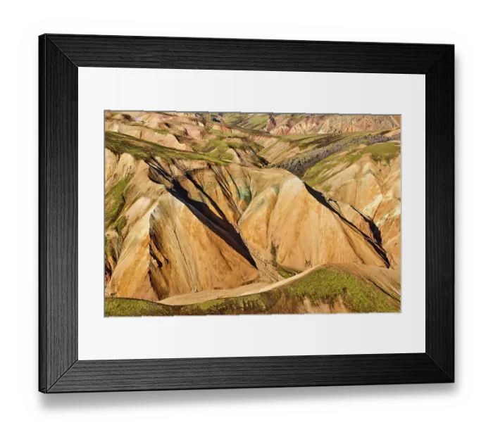 Framed Print : Rhyolite mountains, Landmannalaugar volcanic massif, Fjallabak Nature Reserve, Iceland. September, 2023 Framed Print : Rhyolite mountains, Landmannalaugar volcanic massif, Fjallabak Nature Reserve, Iceland. September, 2023
