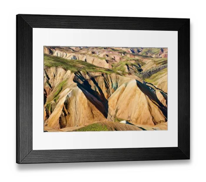 Framed Print : Rhyolite mountains, Landmannalaugar volcanic massif, Fjallabak Nature Reserve, Iceland. September, 2023 Framed Print : Rhyolite mountains, Landmannalaugar volcanic massif, Fjallabak Nature Reserve, Iceland. September, 2023