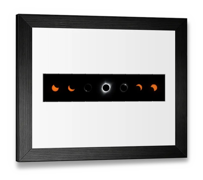 Framed Print : Total eclipse of the sun, viewed from near the center of the path of totality, near Rexburg, Idaho, USA