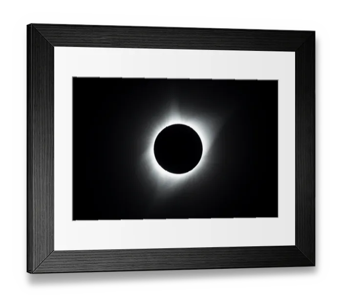 Framed Print : Total eclipse of the sun, viewed from near the center of the path of totality, near Rexburg, Idaho, USA