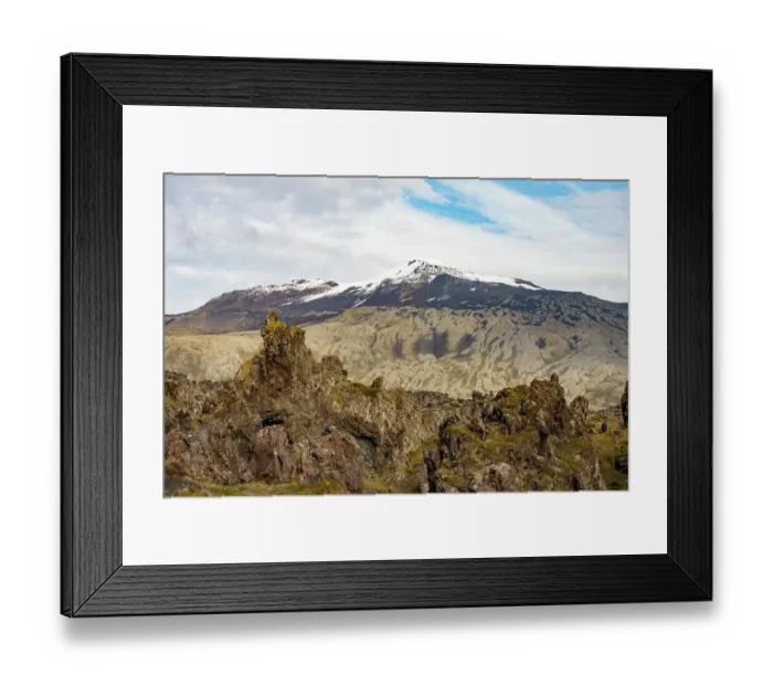 Framed Print : Saefellsjokull, a 700, 000 year old stratovolcano and an old lava field with moss heath, Saefellsjokull National Park, Snaefellsnes Peninsula, Iceland. September, 2023 Framed Print : Saefellsjokull, a 700, 000 year old stratovolcano and an old lava field with moss heath, Saefellsjokull National Park, Snaefellsnes Peninsula, Iceland. September, 2023