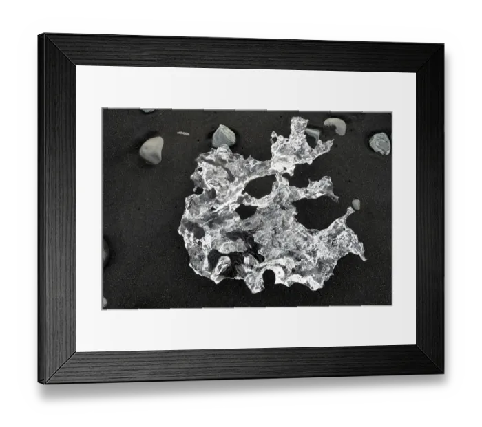 Framed Print : Clear crystal ice on the black sands of Diamond Beach, Vatnajokull National Park, southeast Iceland. September, 2023 Framed Print : Clear crystal ice on the black sands of Diamond Beach, Vatnajokull National Park, southeast Iceland. September, 2023