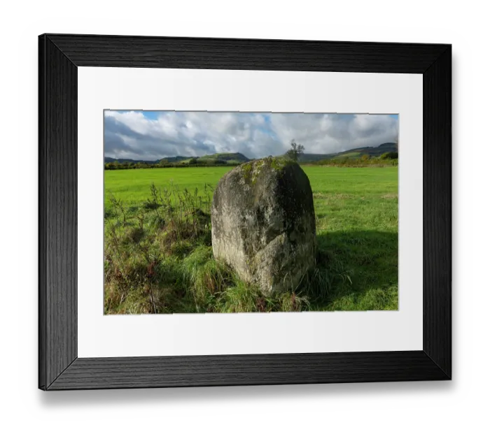 Framed Print : One of the Four Stones, a prehistoric monument dating to the Late Neolithic or Early Bronze Age, Walton Basin; a glacial lake bed, Radnorshire, Wales, UK. November, 2023 Framed Print : One of the Four Stones, a prehistoric monument dating to the Late Neolithic or Early Bronze Age, Walton Basin; a glacial lake bed, Radnorshire, Wales, UK. November, 2023