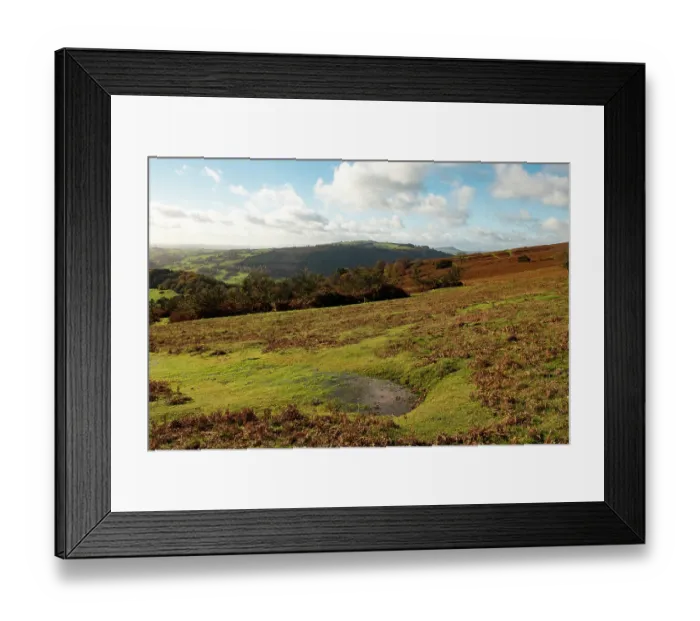 Framed Print : Temporary spring on Garway Hill, looking west towards Graig Syfyrddin and The Skirrid in Wales, Herefordshire, England, UK. November, 2023 Framed Print : Temporary spring on Garway Hill, looking west towards Graig Syfyrddin and The Skirrid in Wales, Herefordshire, England, UK. November, 2023