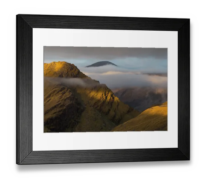 Framed Print : The alpine tussock and boulder fields of the Haast Range under low cloud, Haast Range, West Coast, New Zealand. November, 2017 Framed Print : The alpine tussock and boulder fields of the Haast Range under low cloud, Haast Range, West Coast, New Zealand. November, 2017