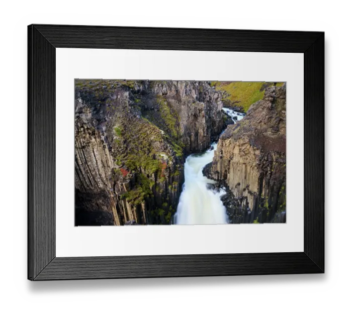 Framed Print : Basalt columns surrounding Litlanesfoss waterfall, Hengifoss River, Iceland. September, 2023 Framed Print : Basalt columns surrounding Litlanesfoss waterfall, Hengifoss River, Iceland. September, 2023