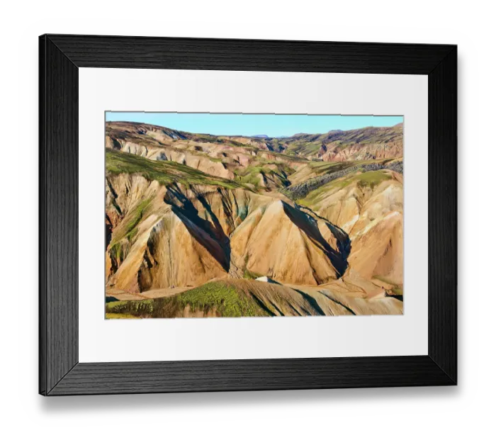 Framed Print : Rhyolite mountains, Landmannalaugar volcanic massif, Fjallabak Nature Reserve, Iceland. September, 2023 Framed Print : Rhyolite mountains, Landmannalaugar volcanic massif, Fjallabak Nature Reserve, Iceland. September, 2023