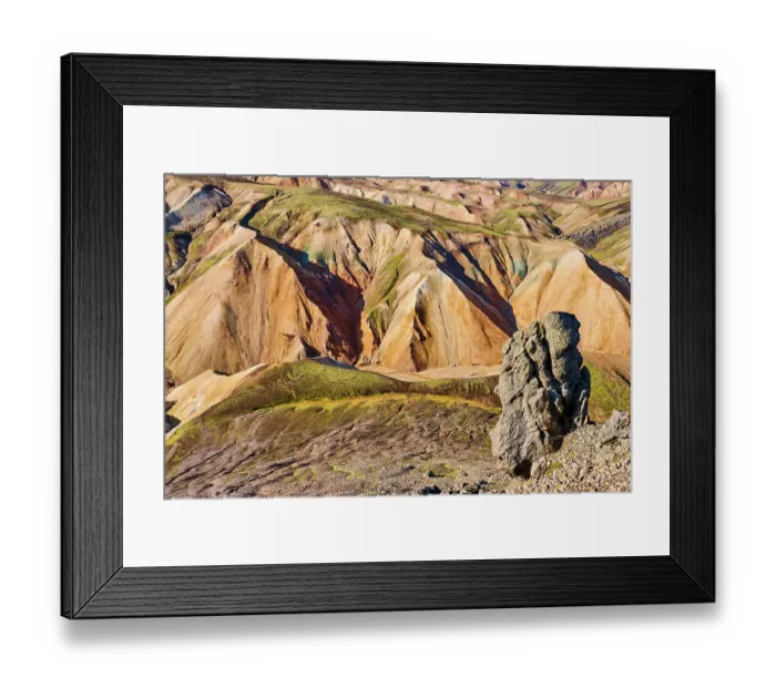 Framed Print : Rhyolite mountains, Landmannalaugar volcanic massif, Fjallabak Nature Reserve, Iceland. September, 2023 Framed Print : Rhyolite mountains, Landmannalaugar volcanic massif, Fjallabak Nature Reserve, Iceland. September, 2023