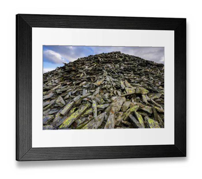 Framed Print : Slate spoil heaps and quarry ruins at Cwmorthin slate mine, UNESCO World Heritage Site, Snowdonia / Eryri National Park, Blaenau Ffestiniog, Gwynedd, Wales, UK. October, 2022 Framed Print : Slate spoil heaps and quarry ruins at Cwmorthin slate mine, UNESCO World Heritage Site, Snowdonia / Eryri National Park, Blaenau Ffestiniog, Gwynedd, Wales, UK. October, 2022