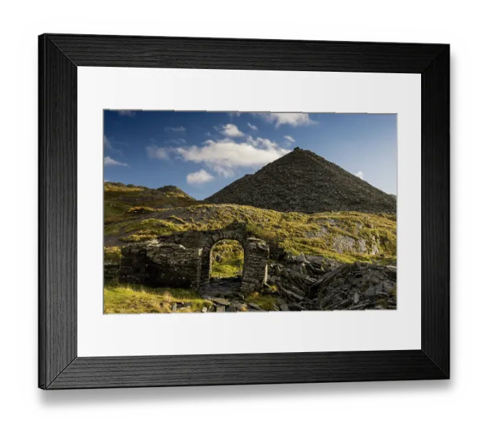 Framed Print : Slate quarry ruins and spoil heaps at Rhosydd Quarry, UNESCO World Heritage Site, Snowdonia / Eryri National Park, Blaenau Ffestiniog, Gwynedd, Wales, UK. October, 2022 Framed Print : Slate quarry ruins and spoil heaps at Rhosydd Quarry, UNESCO World Heritage Site, Snowdonia / Eryri National Park, Blaenau Ffestiniog, Gwynedd, Wales, UK. October, 2022