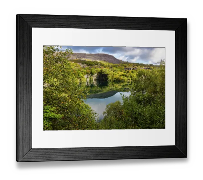 Framed Print : Dorothea Slate Quarry - flooded former slate quarry, UNESCO World Heritage Site, Snowdonia / Eryri National Park, Nantlle, Caernarfon, Wales, UK. October, 2022 Framed Print : Dorothea Slate Quarry - flooded former slate quarry, UNESCO World Heritage Site, Snowdonia / Eryri National Park, Nantlle, Caernarfon, Wales, UK. October, 2022