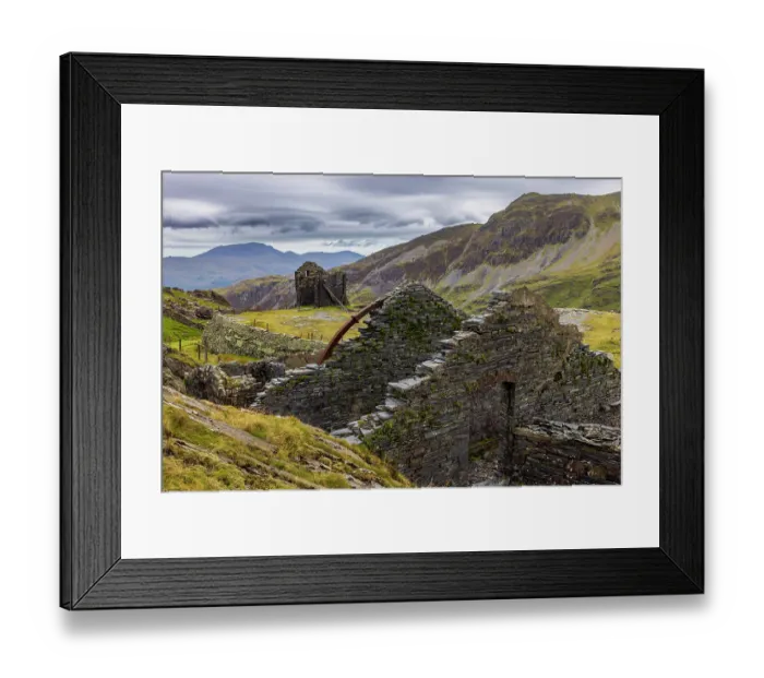 Framed Print : Slate quarry ruins at Rhiw-bach, Blaenau Ffestiniog, UNESCO World Heritage Site, Snowdonia / Eryri National Park, Wales, UK. October, 2022 Framed Print : Slate quarry ruins at Rhiw-bach, Blaenau Ffestiniog, UNESCO World Heritage Site, Snowdonia / Eryri National Park, Wales, UK. October, 2022