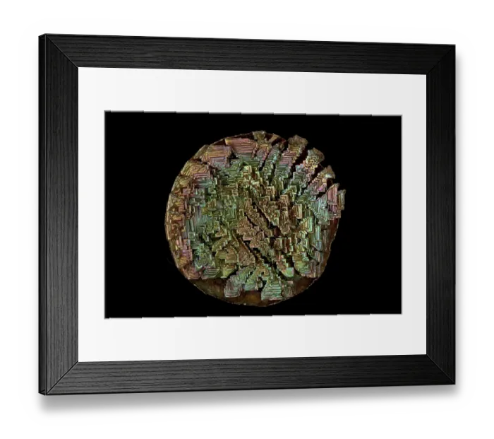 Framed Print : Bismuth, Bi, chemical element, atomic number 83, a post-transition metal, laboratory grown Framed Print : Bismuth, Bi, chemical element, atomic number 83, a post-transition metal, laboratory grown