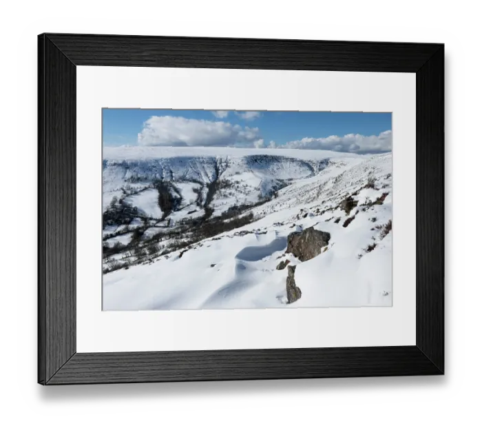 Framed Print : Head of the Olchon Valley, a U shaped valley and the Black Mountains from Black Hill / Cat's Back, Herefordshire, England, UK. March, 2024 Framed Print : Head of the Olchon Valley, a U shaped valley and the Black Mountains from Black Hill / Cat's Back, Herefordshire, England, UK. March, 2024