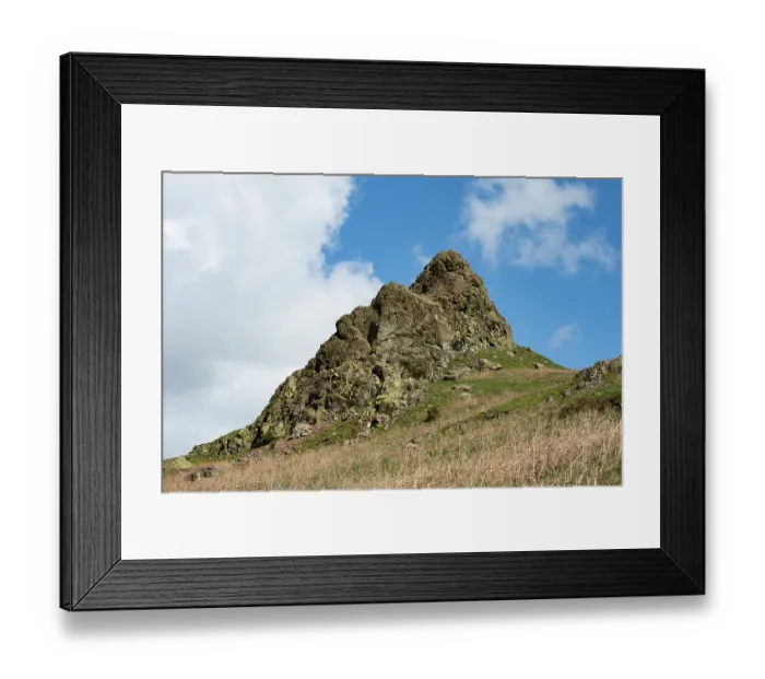 Framed Print : The Gaer Stone composed of igneous rock formed during the Cadomian Orgeny of the Precambrian (Uriconian) period, Hope Bowdler Hill, Shropshire Hills National Landscape, England Framed Print : The Gaer Stone composed of igneous rock formed during the Cadomian Orgeny of the Precambrian (Uriconian) period, Hope Bowdler Hill, Shropshire Hills National Landscape, England