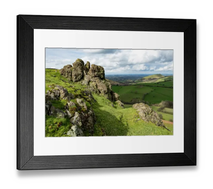Framed Print : The Battle Stones composed of Precambrian (Uriconian) igeneous rock and The Lawley, Willstone Hill, Shropshire Hills National Landscape, England, UK. April, 2024 Framed Print : The Battle Stones composed of Precambrian (Uriconian) igeneous rock and The Lawley, Willstone Hill, Shropshire Hills National Landscape, England, UK. April, 2024