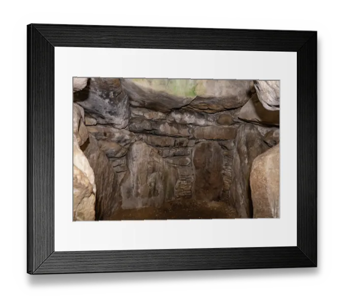 Framed Print : The chamber of West Kennet Long Barrow built with sarsen stones featuring the back of the main chamber, dated to the Early Neolithic Period, UNESCO World Heritage Site, Avebury Framed Print : The chamber of West Kennet Long Barrow built with sarsen stones featuring the back of the main chamber, dated to the Early Neolithic Period, UNESCO World Heritage Site, Avebury