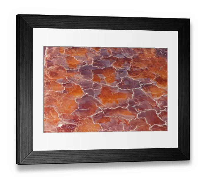 Framed Print : Aerial view of hypersaline soda lake, mineral formations sometimes generated by microorganisms, presence of large quantities of soda ash, Lake Magadi, Kenya. February, 2024 Framed Print : Aerial view of hypersaline soda lake, mineral formations sometimes generated by microorganisms, presence of large quantities of soda ash, Lake Magadi, Kenya. February, 2024