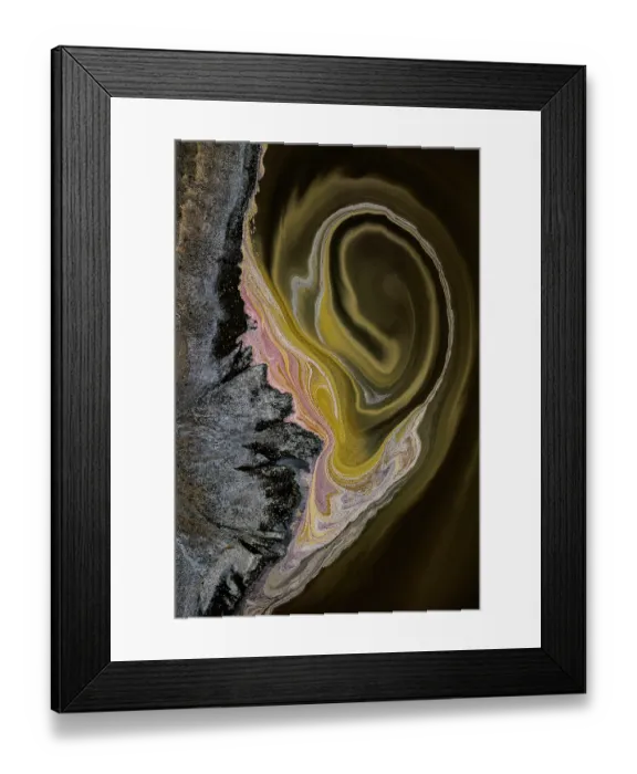 Framed Print : Aerial view of hypersaline soda lake, mineral formations sometimes generated by microorganisms, presence of large quantities of soda ash, Lake Magadi, Kenya. February, 2024 Framed Print : Aerial view of hypersaline soda lake, mineral formations sometimes generated by microorganisms, presence of large quantities of soda ash, Lake Magadi, Kenya. February, 2024