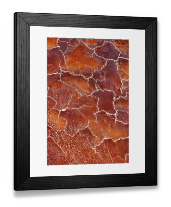 Framed Print : Aerial view of hypersaline soda lake, mineral formations sometimes generated by microorganisms, presence of large quantities of soda ash, Lake Magadi, Kenya. February, 2024 Framed Print : Aerial view of hypersaline soda lake, mineral formations sometimes generated by microorganisms, presence of large quantities of soda ash, Lake Magadi, Kenya. February, 2024