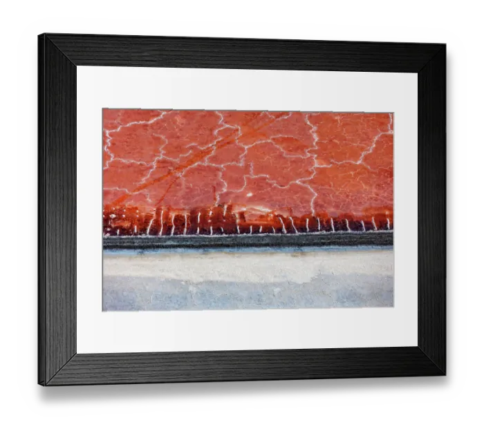 Framed Print : Aerial view of hypersaline soda lake, mineral formations sometimes generated by microorganisms, presence of large quantities of soda ash, Lake Magadi, Kenya. February, 2024 Framed Print : Aerial view of hypersaline soda lake, mineral formations sometimes generated by microorganisms, presence of large quantities of soda ash, Lake Magadi, Kenya. February, 2024