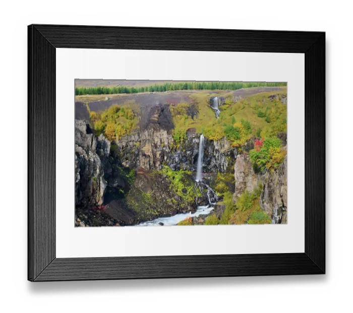 Framed Print : Litlanesfoss waterfall on the Hengifoss river in autumn, Iceland. September, 2023 Framed Print : Litlanesfoss waterfall on the Hengifoss river in autumn, Iceland. September, 2023