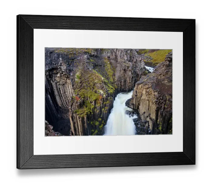 Framed Print : Basalt columns surrounding Litlanesfoss waterfall, Hengifoss River, Iceland. September, 2023 Framed Print : Basalt columns surrounding Litlanesfoss waterfall, Hengifoss River, Iceland. September, 2023