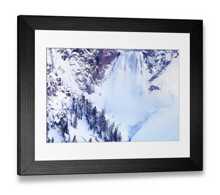 Framed Print : Lower Yellowstone Falls in snow, Yellowstone National Park, Wyoming, USA Framed Print : Lower Yellowstone Falls in snow, Yellowstone National Park, Wyoming, USA