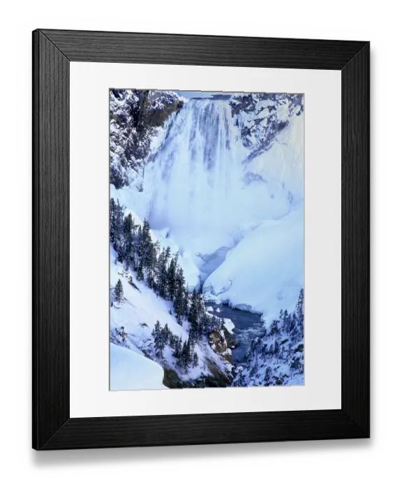 Framed Print : Lower Yellowstone Falls in snow, Yellowstone National Park, Wyoming, USA Framed Print : Lower Yellowstone Falls in snow, Yellowstone National Park, Wyoming, USA