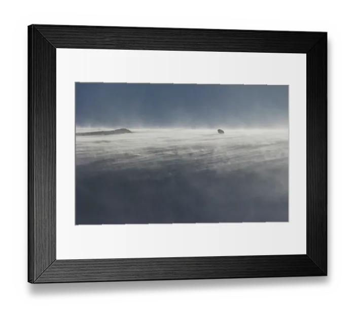 Framed Print : Mountain hare (Lepus timidus) in winter coat, resting on exposed mountain as strong wind whips up the spindrift, Cairngorms National Park, Scotland, UK. March Framed Print : Mountain hare (Lepus timidus) in winter coat, resting on exposed mountain as strong wind whips up the spindrift, Cairngorms National Park, Scotland, UK. March