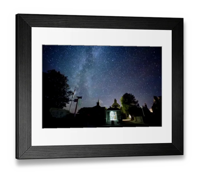 Framed Print : The Milky Way in the night sky over The Avenue in Sark, The Channel Islands, UK. September, 2013. Sark is the world's first Dark Sky Island Framed Print : The Milky Way in the night sky over The Avenue in Sark, The Channel Islands, UK. September, 2013. Sark is the world's first Dark Sky Island