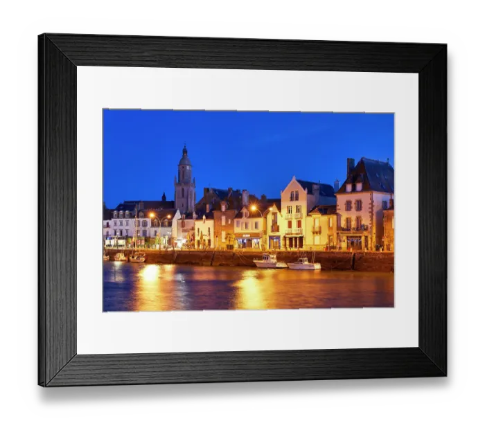 Framed Print : The harbour at night, Le Croisic, Loire-Atlantique, France. July, 2023 Framed Print : The harbour at night, Le Croisic, Loire-Atlantique, France. July, 2023