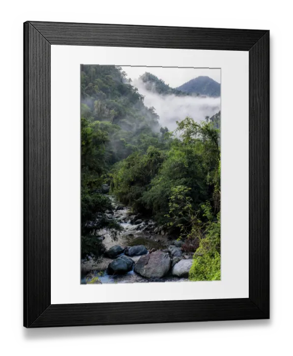 Framed Print : Tributary of the Buritaca river surrounded by rainforest, along the route towards Ciudad Perdida, Sierra Nevada de Santa Marta, Colombia. December, 2021 Framed Print : Tributary of the Buritaca river surrounded by rainforest, along the route towards Ciudad Perdida, Sierra Nevada de Santa Marta, Colombia. December, 2021