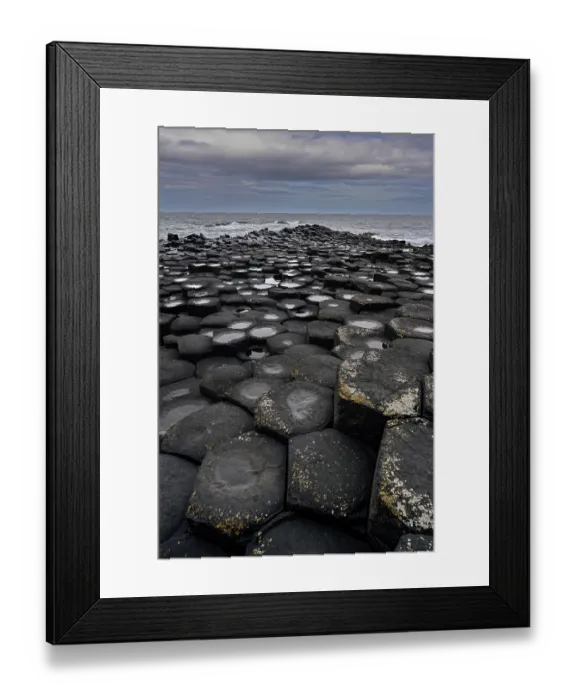 Framed Print : RF - Basalt hexagonal rocks at the Giant's Causeway, UNESCO World Heritage Site, County Antrim, Northern Ireland, UK Framed Print : RF - Basalt hexagonal rocks at the Giant's Causeway, UNESCO World Heritage Site, County Antrim, Northern Ireland, UK