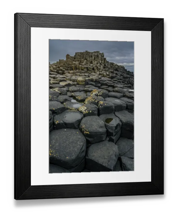 Framed Print : Basalt hexagonal rocks at the Giant's Causeway, UNESCO World Heritage Site, County Antrim, Northern Ireland, UK. June, 2022 Framed Print : Basalt hexagonal rocks at the Giant's Causeway, UNESCO World Heritage Site, County Antrim, Northern Ireland, UK. June, 2022