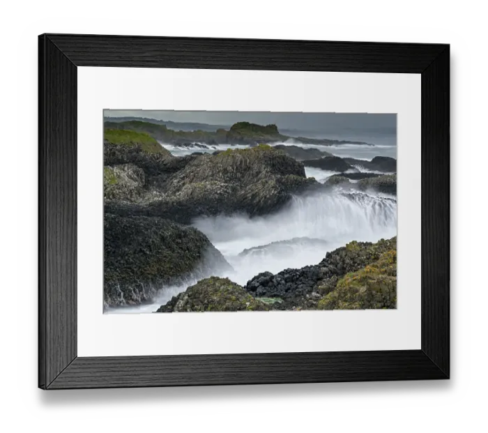 Framed Print : Turbulent sea on coastal basalt, Ballintoy Bay, County Antrim, Northern Ireland, UK. June, 2022 Framed Print : Turbulent sea on coastal basalt, Ballintoy Bay, County Antrim, Northern Ireland, UK. June, 2022